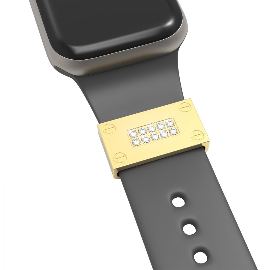 Decorative Ring Loops With Diamond Accessories For Smart Watch Band